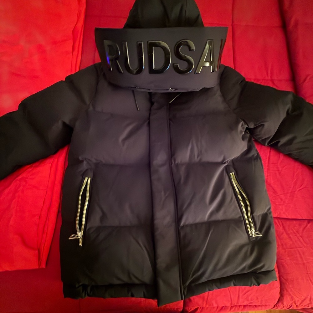 RUDSAK Black Shiny Recycled Stormshell Puffer
